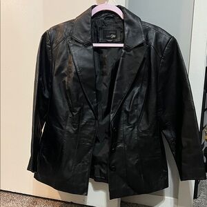 East 5th Black Leather Jacket